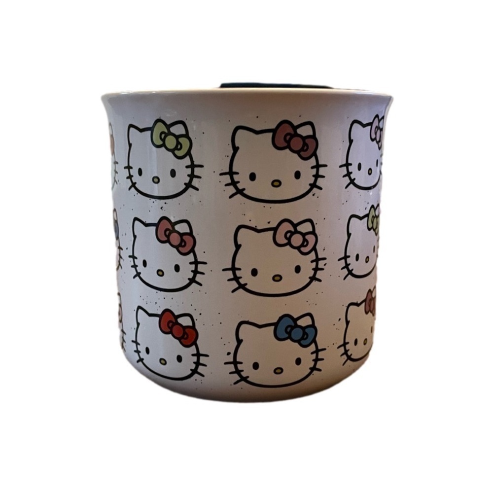 Hello Kitty Faces w/ Multi-Color Bows 20oz Ceramic Camper  Style Mug